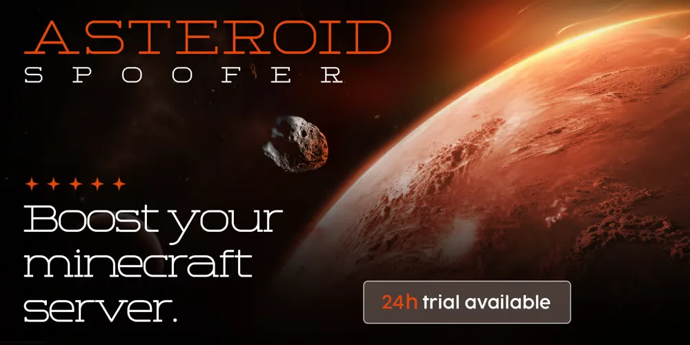 Minecraft Asteroid Spoofer - Realism, movement, AI-powered Minecraft players.